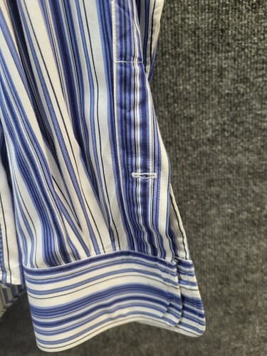 Ralph Lauren Stanton Shirt Blue Multi-Stripe XXL Cotton Classic Fit Little Pony - Thumbnail 5