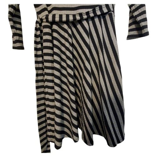 Bailey 44 Womens Dress Black Gray S Rayon Spandex Slimming Comfort Striped - Thumbnail 5
