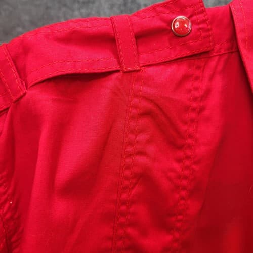 Montero Jeans Mens Shirt Red 3XL Embroidered Iron Cross Cotton Epaulets Paisley - Thumbnail 17