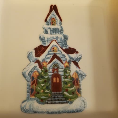 Christopher Radco Square Plate Trinket Candy Dish Pillar Candleholder 6in Gift - Thumbnail 2