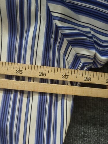 Ralph Lauren Stanton Shirt Blue Multi-Stripe XXL Cotton Classic Fit Little Pony - Thumbnail 8