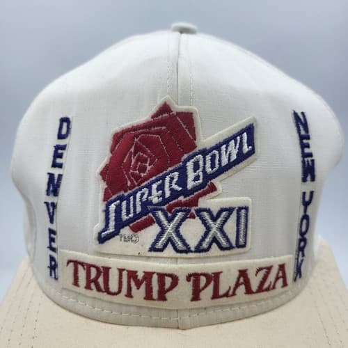 Super Bowl XXI Hat Cap Snapback 1986 Denver New York Rose Bowl Trump Plaza - Thumbnail 6
