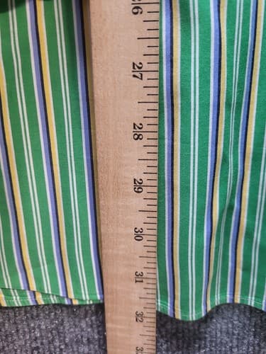 Ralph Lauren Mens Shirt Button Down Green Stripe XXL Cotton Classic Fit - Thumbnail 10