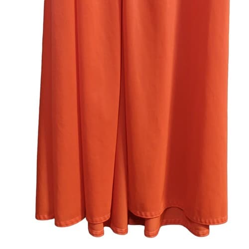 Flair Lingerie Gown M Coral Low Back Slit Front Slip Nylon Union Made Vtg 60s - Thumbnail 8