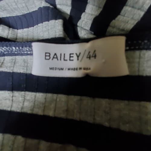 Bailey 44 Womens Dress Black Gray S Rayon Spandex Slimming Comfort Striped - Thumbnail 9