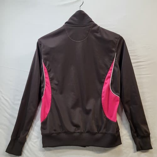 Reebok Womens 2PC Track Suit Brown Pink XL Polyester Jacket & Pants Knit Cuffs - Thumbnail 6