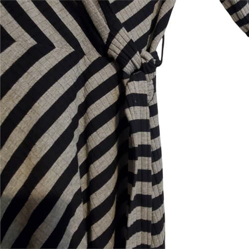 Bailey 44 Womens Dress Black Gray S Rayon Spandex Slimming Comfort Striped - Thumbnail 6