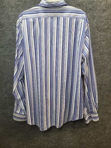Ralph Lauren Stanton Shirt Blue Multi-Stripe XXL Cotton Classic Fit Little Pony - Thumbnail 7