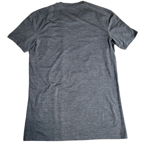 Nike Dri-Fit Womens Fitted Shirt Gray M Polyester White Logo Gym Tee Scoop Neck - Thumbnail 2