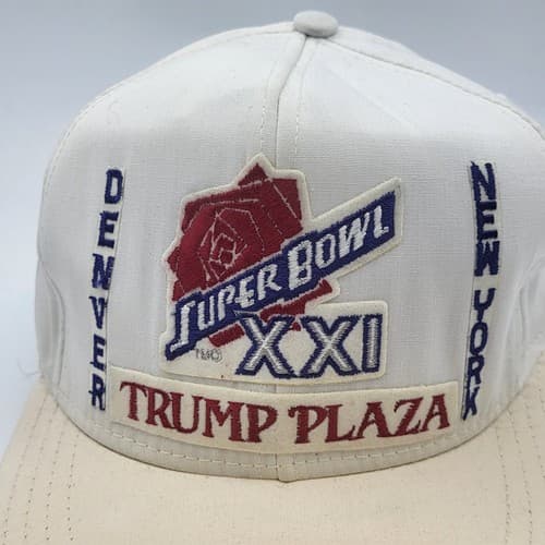 Super Bowl XXI Hat Cap Snapback 1986 Denver New York Rose Bowl Trump Plaza - Thumbnail 10