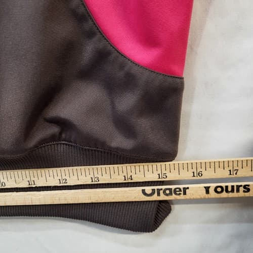 Reebok Womens 2PC Track Suit Brown Pink XL Polyester Jacket & Pants Knit Cuffs - Thumbnail 17