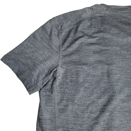 Nike Dri-Fit Womens Fitted Shirt Gray M Polyester White Logo Gym Tee Scoop Neck - Thumbnail 8
