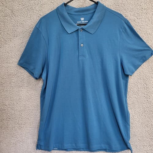 Mack Weldon Mens Golf Shirt Blue XL Supino Cotton Casual Workwear Comfortable - Thumbnail 4