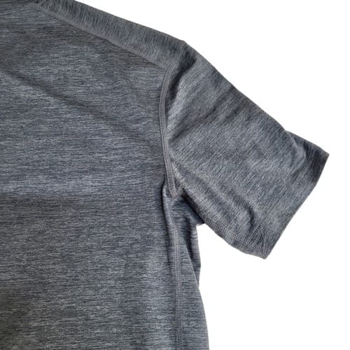 Nike Dri-Fit Womens Fitted Shirt Gray M Polyester White Logo Gym Tee Scoop Neck - Thumbnail 7