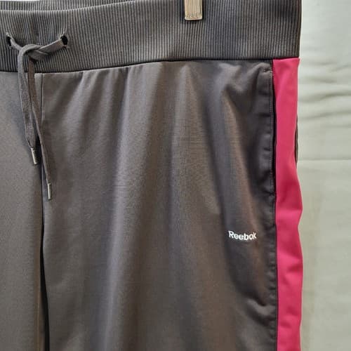 Reebok Womens 2PC Track Suit Brown Pink XL Polyester Jacket & Pants Knit Cuffs - Thumbnail 12