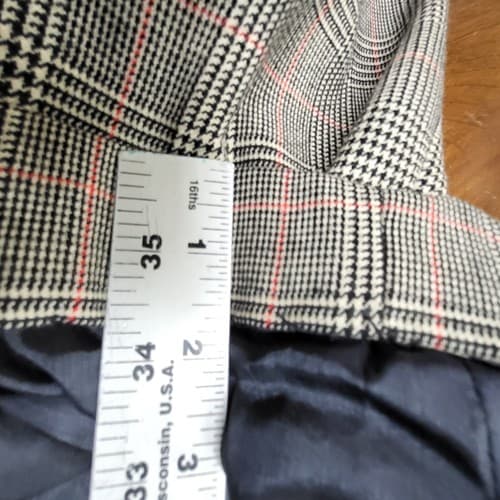 Giorgio Sant’Angelo Womens Pants Trousers 12 Vintage Brown Check Wool Menswear - Thumbnail 14