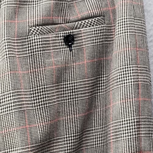 Giorgio Sant’Angelo Womens Pants Trousers 12 Vintage Brown Check Wool Menswear - Thumbnail 3