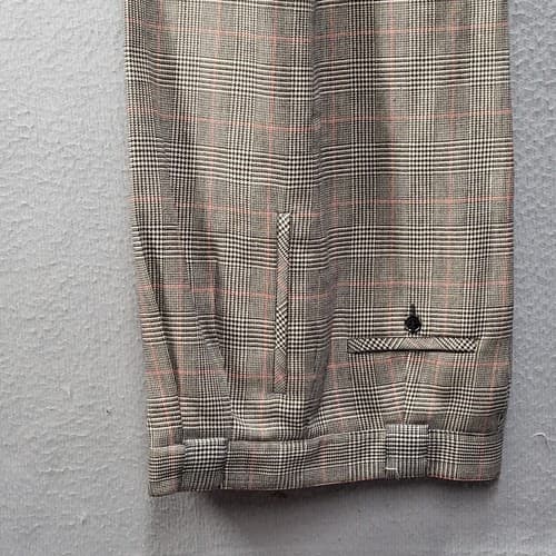 Giorgio Sant’Angelo Womens Pants Trousers 12 Vintage Brown Check Wool Menswear - Thumbnail 6