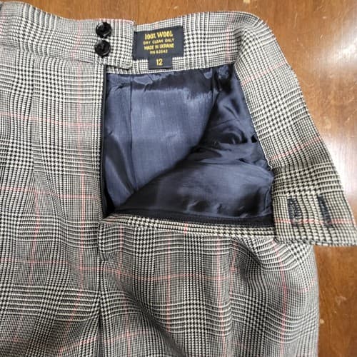 Giorgio Sant’Angelo Womens Pants Trousers 12 Vintage Brown Check Wool Menswear - Thumbnail 13