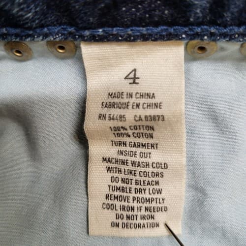 American Eagle Womens Denim Cutoff Shorts 4 Cotton Button Fly Distressed Studs - Thumbnail 10