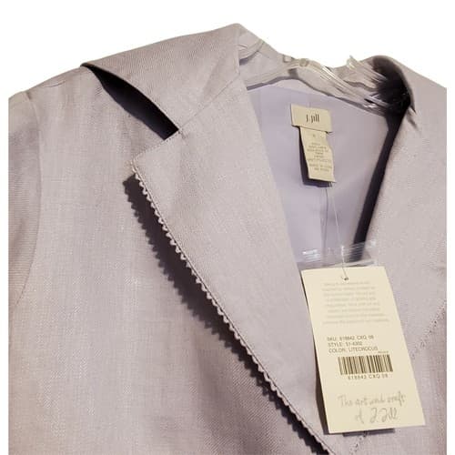 JJill Womens Blazer Jacket 8 Lavender Modal Blend Shaw Collar NWT Spring - Thumbnail 3