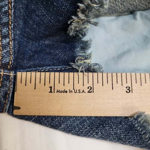 American Eagle Womens Denim Cutoff Shorts 4 Cotton Button Fly Distressed Studs - Thumbnail 13