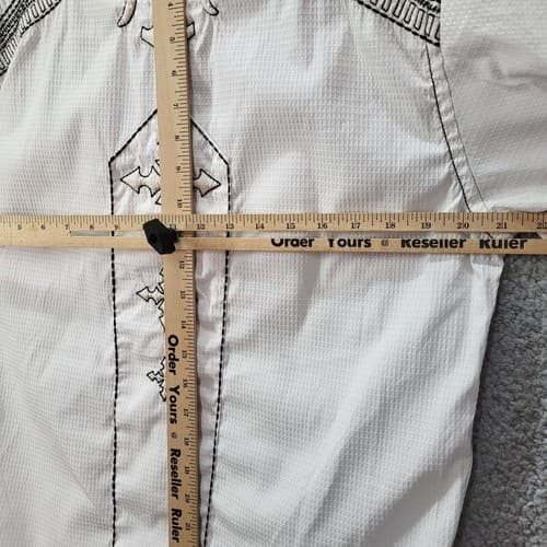 Roar Mens Shirt L White Heavy Embroidery Shotgun Cuffs Cotton Stretch Rodeo - Thumbnail 10