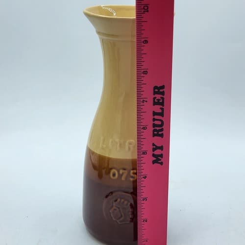 Vintage Armbee San Francisco Wine Carafe 4 Chalice Goblet Set Brown Ceramic - Thumbnail 9