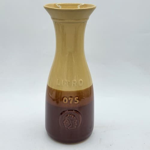 Vintage Armbee San Francisco Wine Carafe 4 Chalice Goblet Set Brown Ceramic - Thumbnail 2