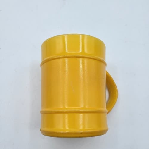 Fire King Barrel Mug 18 Yellow Oven Proof Vintage 10oz USA Anchor Hocking - Thumbnail 6