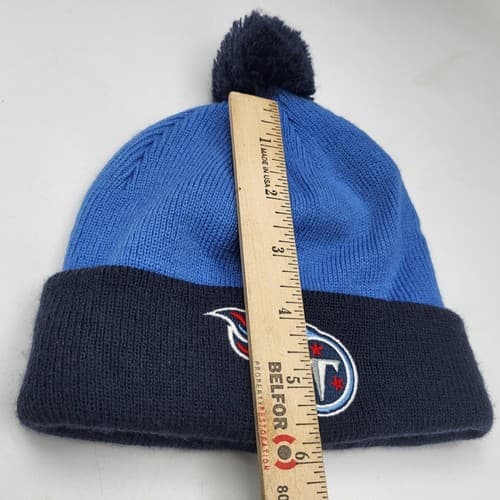 Tennessee Titan Boys Hat Cap Blue Infant Knit Logo Pom Pom Embroidered - Thumbnail 6