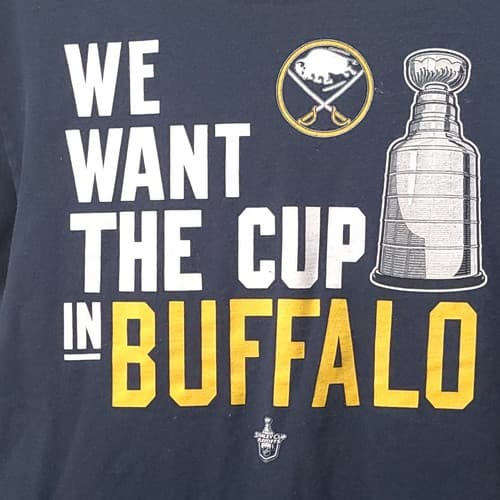 Buffalo Sabres Old Time Hockey NHL Mens Tee Shirt M Cotton Stanley Cup Playoffs - Thumbnail 2