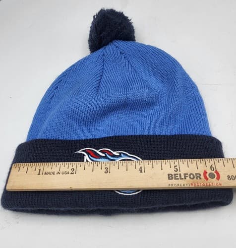 Tennessee Titan Boys Hat Cap Blue Infant Knit Logo Pom Pom Embroidered - Thumbnail 5