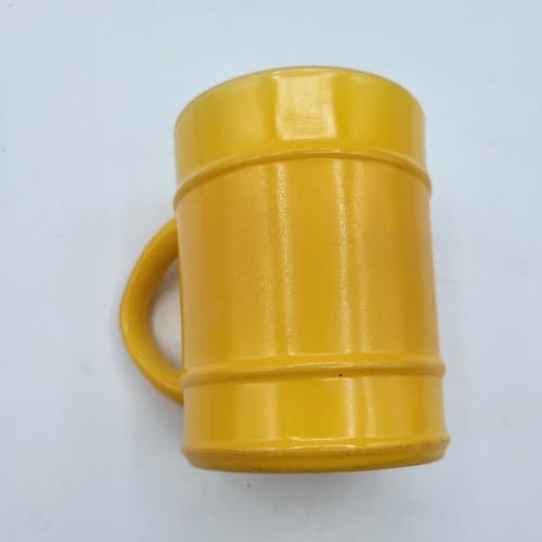 Fire King Barrel Mug 18 Yellow Oven Proof Vintage 10oz USA Anchor Hocking - Thumbnail 7