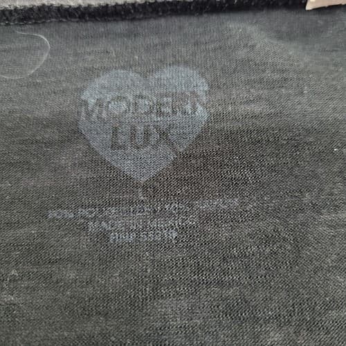 Modern Lux Womens Shirt Top Black L Tee Knit Poly Rayon Love Dream Believe - Thumbnail 8
