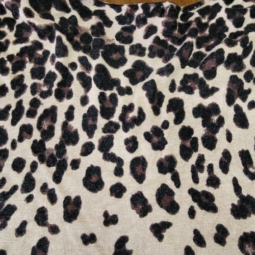 CB Womens Plus Sweater Leopard Tan 2XL Rayon Blend Knit Short Sleeve V-Neck - Thumbnail 6