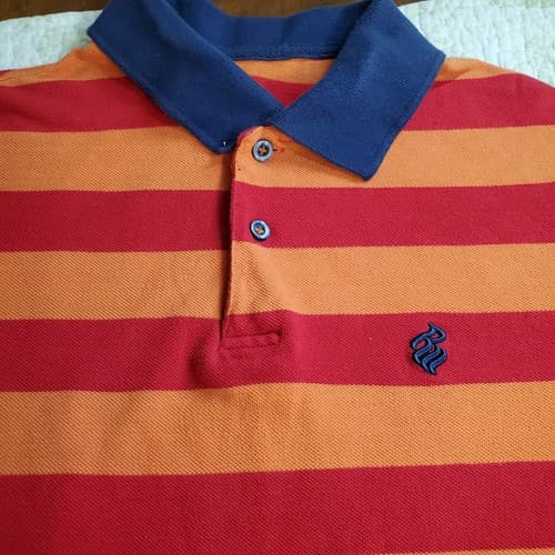Rocawear Mens Shirt Orange XL Polo Red Navy Stripes Resort Cruise Colorful - Thumbnail 10