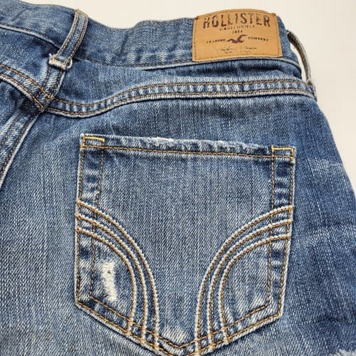Hollister Womens Juniors Jean Shorts 5 Cotton Distressed Denim Cutoffs - Thumbnail 3