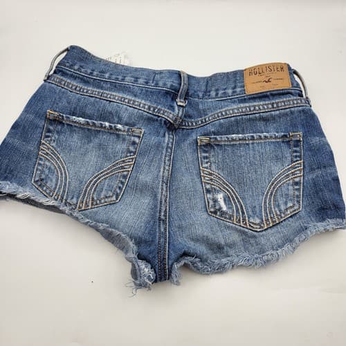 Hollister Womens Juniors Jean Shorts 5 Cotton Distressed Denim Cutoffs - Thumbnail 4