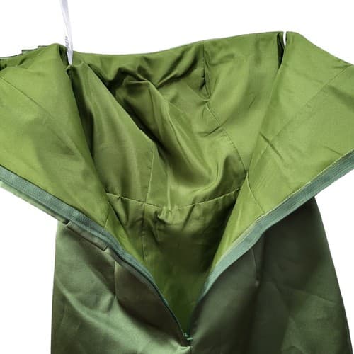 Davinci Womens Dress 8 Green One Shoulder Cocktail Prom Satin Pockets Evening - Thumbnail 8
