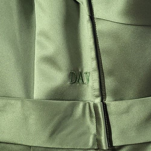 Davinci Womens Dress 8 Green One Shoulder Cocktail Prom Satin Pockets Evening - Thumbnail 6