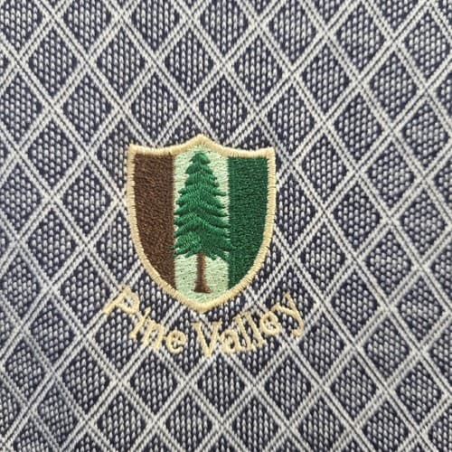 POLO GOLF Ralph Lauren Mens Shirt Blue XL Pima Cotton Pine Valley GC Logo - Thumbnail 5