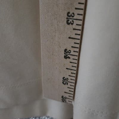 J Jill Christian Siriano Holiday Sheath Dress XL Winter White Knit Beaded Cuffs - Thumbnail 12