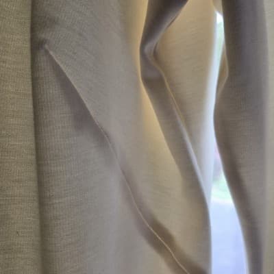J Jill Christian Siriano Holiday Sheath Dress XL Winter White Knit Beaded Cuffs - Thumbnail 13