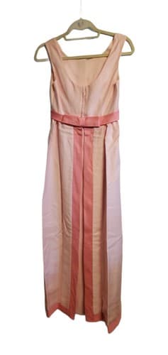 VTG Pink Empire Waist Prom Formal Dress Small Fully Lined 1970's Handmand Unique - Thumbnail 2