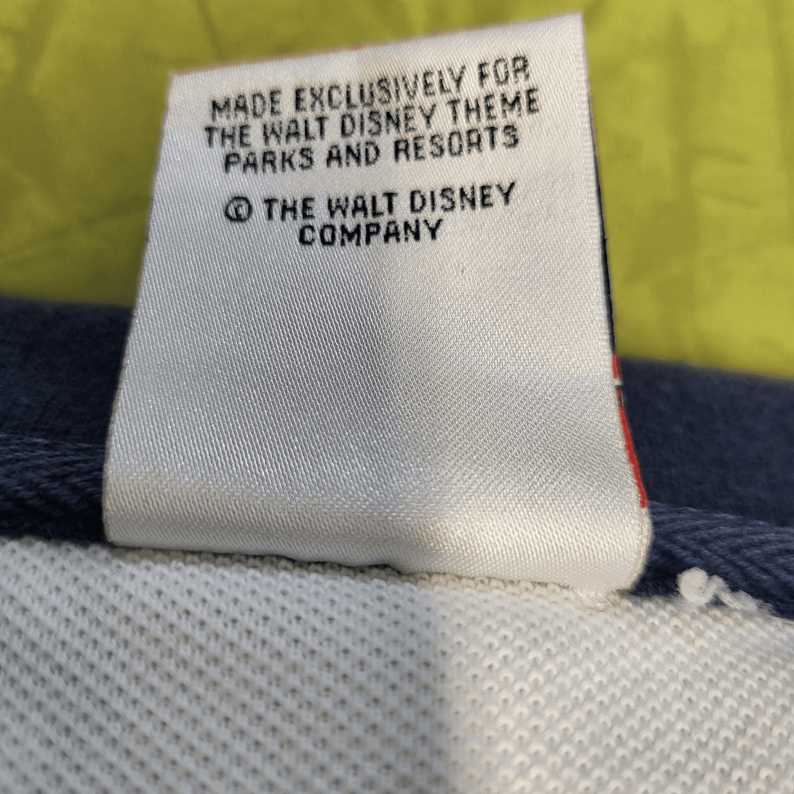 Vintage Mickey Disney Mens Shirt White Blue XL Polo Cotton Pique Mickey Logo - Thumbnail 7