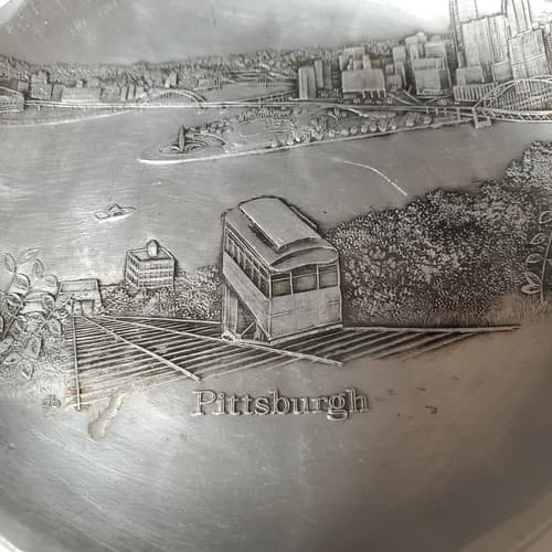 Wendell August Forge Pittsburgh Incline 4 3/8" Plate Handmade & Point Park - Thumbnail 3