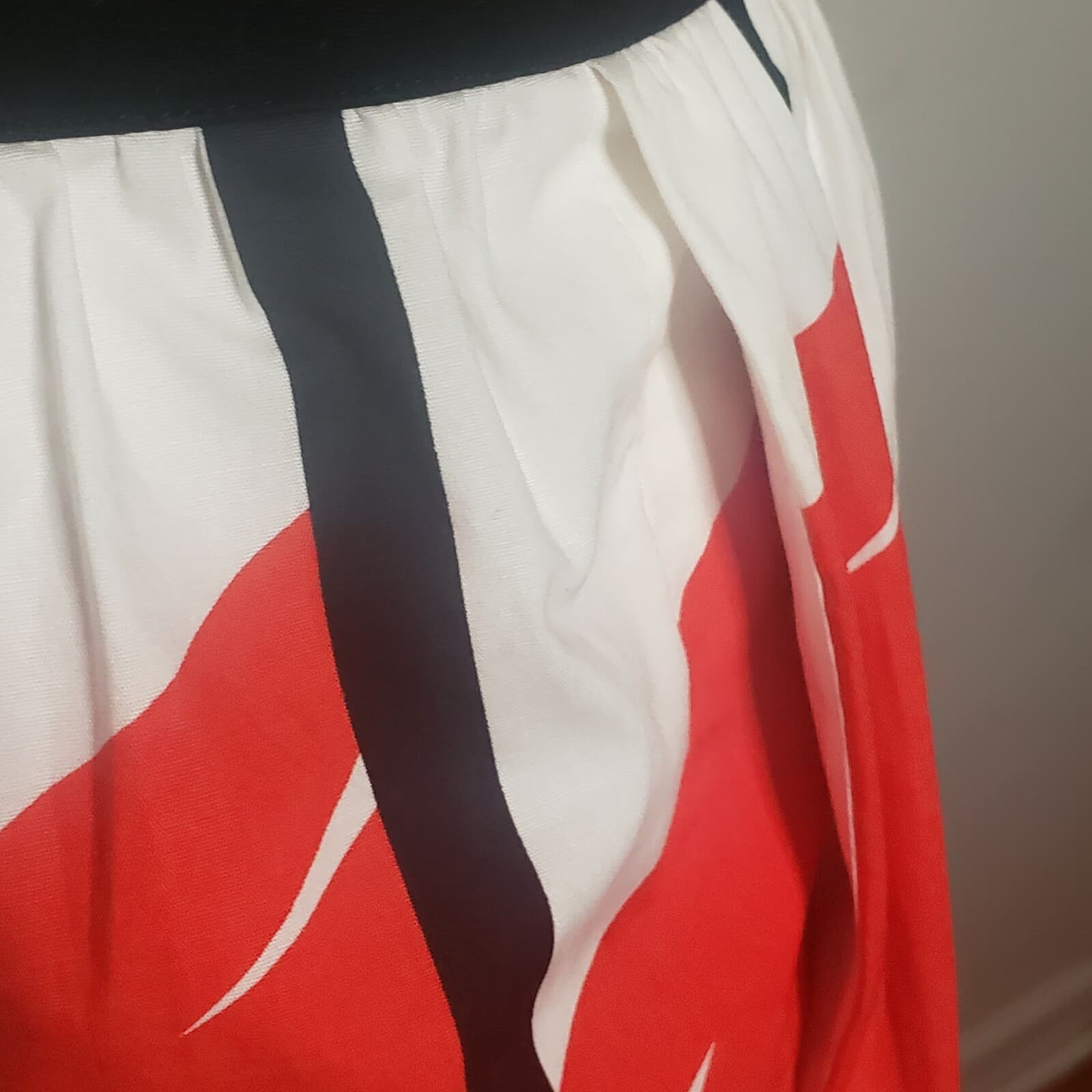 Vince Camuto Womens Skirt Red White 14 Knee Length Lined Side Zipper NWT Pockets - Thumbnail 3