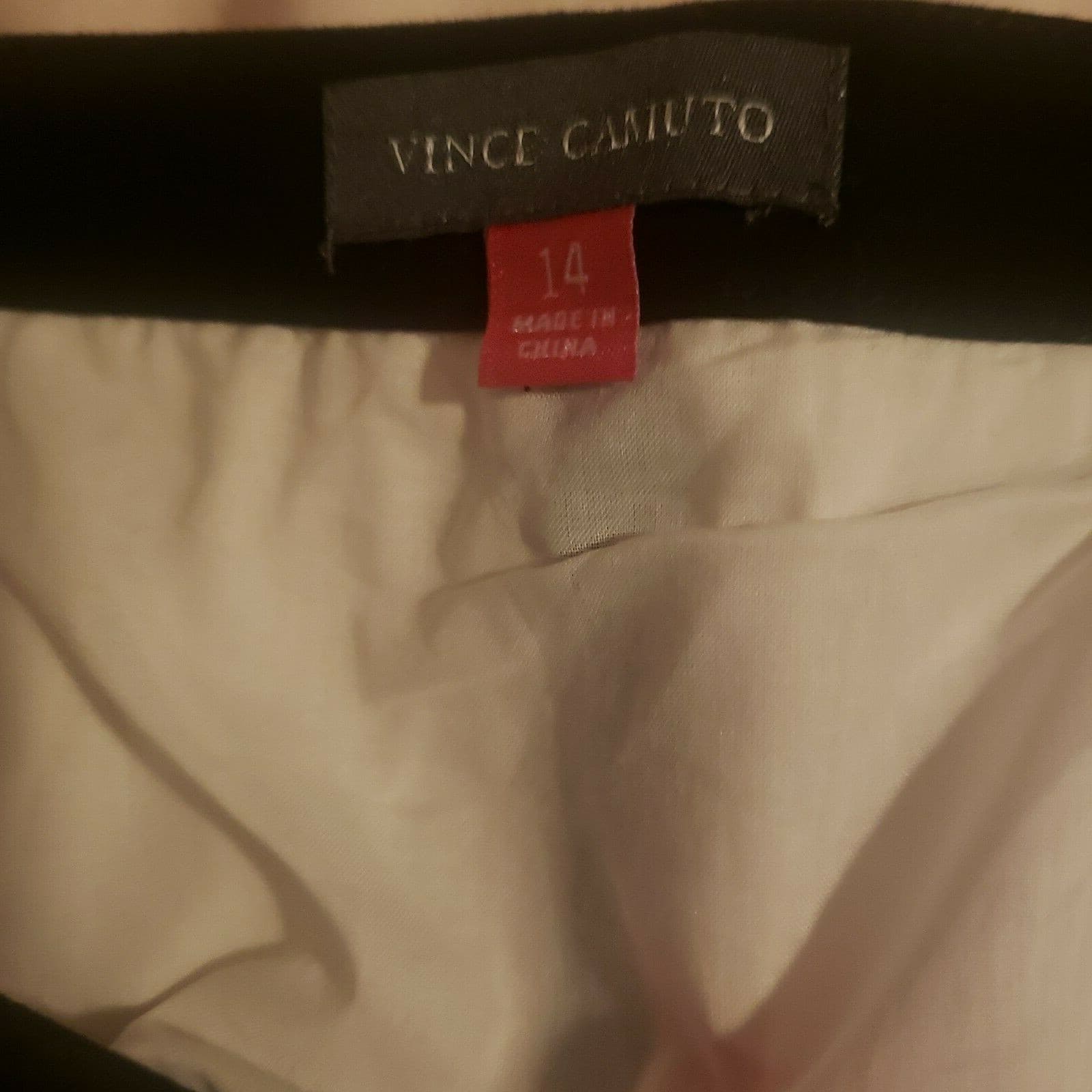 Vince Camuto Womens Skirt Red White 14 Knee Length Lined Side Zipper NWT Pockets - Thumbnail 8