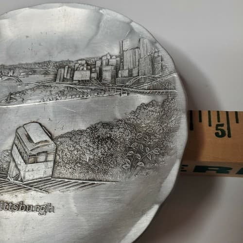 Wendell August Forge Pittsburgh Incline 4 3/8" Plate Handmade & Point Park - Thumbnail 2